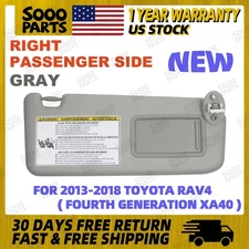 Front Right Passenger Side Gray Sun Visor Sunvisor For 2013-2018 Toyota RAV4