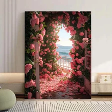 Rose healing landscape painting