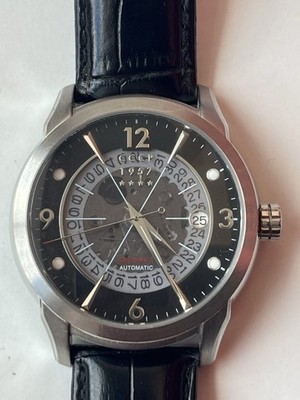 CCCP 1957 Herren Automatik Uhr Lederband Schwarz Edelstahl 3 ATM CP-7001