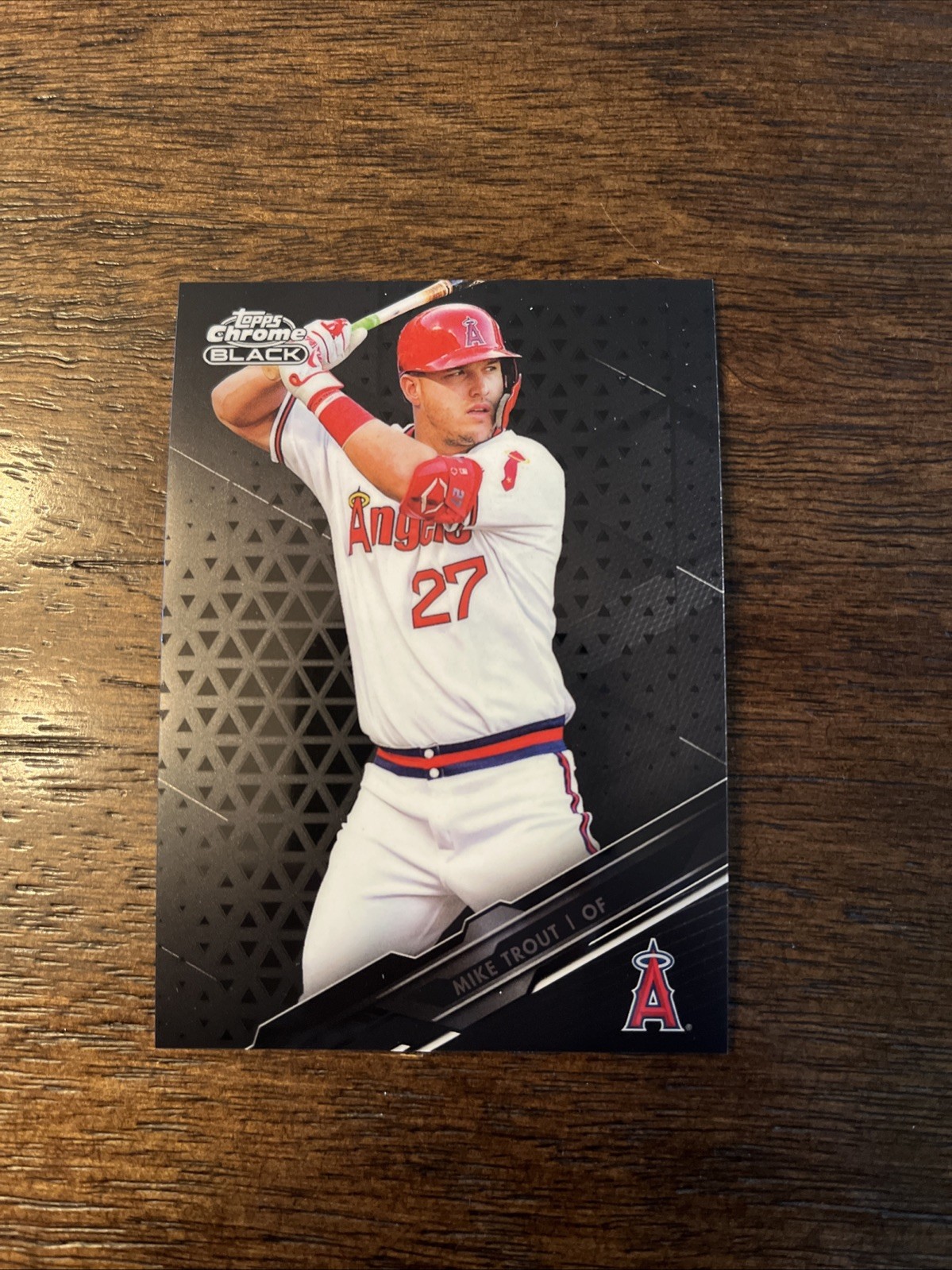 2020 Topps Chrome Black - Mike Trout #100 Los Angeles Angels MLB Baseball Card
