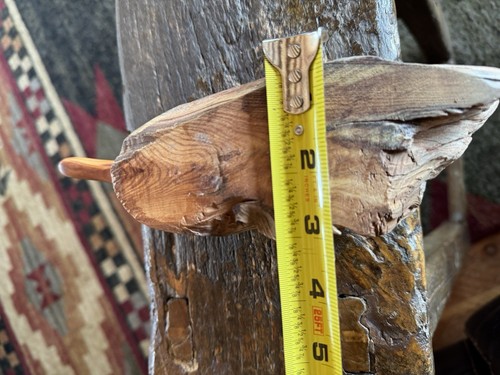 Carved Driftwood Duck Decoy 9 inches long Cedar Folk Art - Imagen 9 de 9