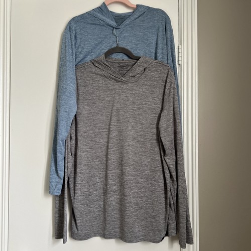 Patagonia (2) Capilene Cool Daily Hoody Mens Feather Grey Pullover Stretch NWOT