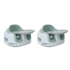 Bumbo Baby Toddler Adjustable 3-in-1 Booster Seat/High Chair, Agave, 2 Pack