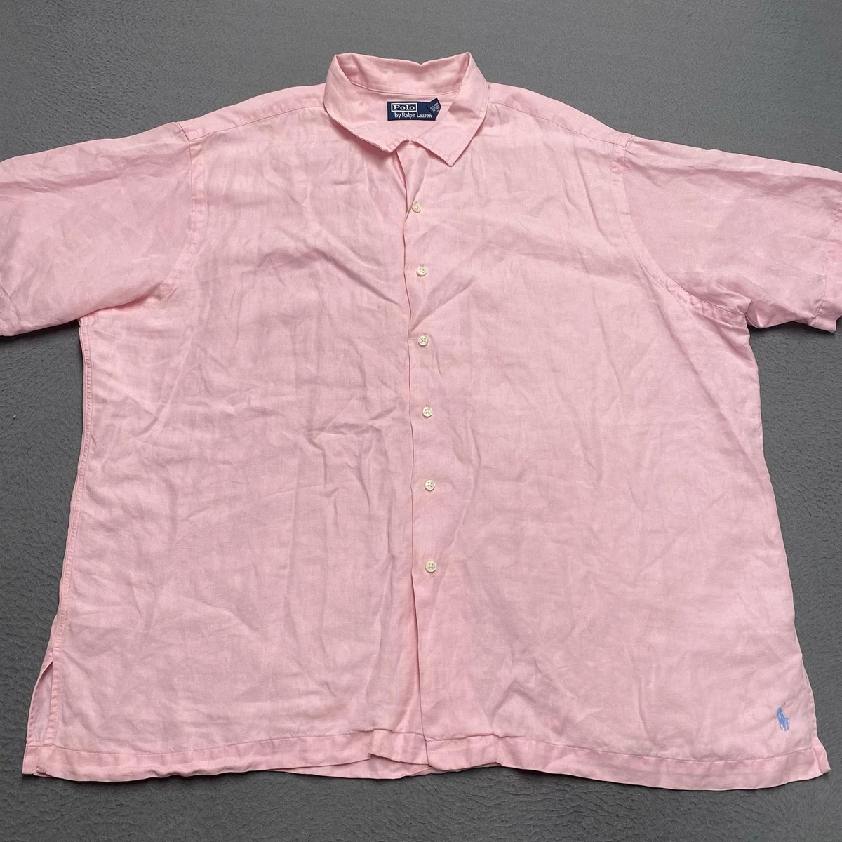 Polo Ralph Lauren Silk Short Sleeve Casual Button-Down Shirts for