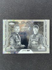 Max Verstappen Yuki Tsunoda 2025 Topps Chrome F1 Duo Black & White Lazer #164