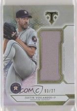2018 Topps Triple Threads Single Jumbo Relics Silver 3/27 Justin Verlander s3g