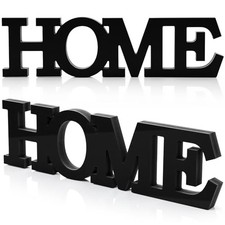 Home Letter Table Sign Standing Letter Table Sign Rustic Wooden Decor Black