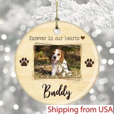 Personalized Forever In Our Hearts Pet Memorial Ornament