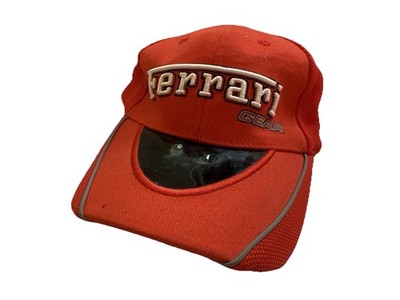 Ferrari Gear Adjustable Strapback Red Black Window Visor Baseball Cap 