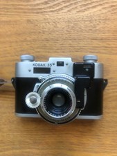 RARE Vintage 1942 Kodak 35 Camera Black RF Arm  Knobs f/3.5 50mm Untested