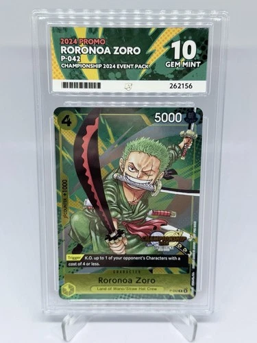 One Piece Roronoa Zoro P-042 Promo Foil Championship 2024 English Ace 10