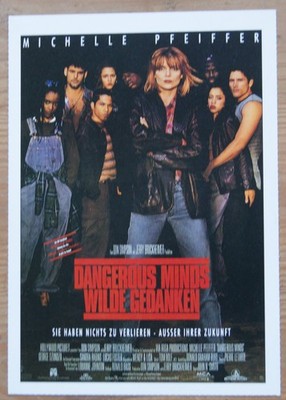 Filmplakatkarte  Dangerous Minds - Wilde Gedanken  Michelle Pfeiffer
