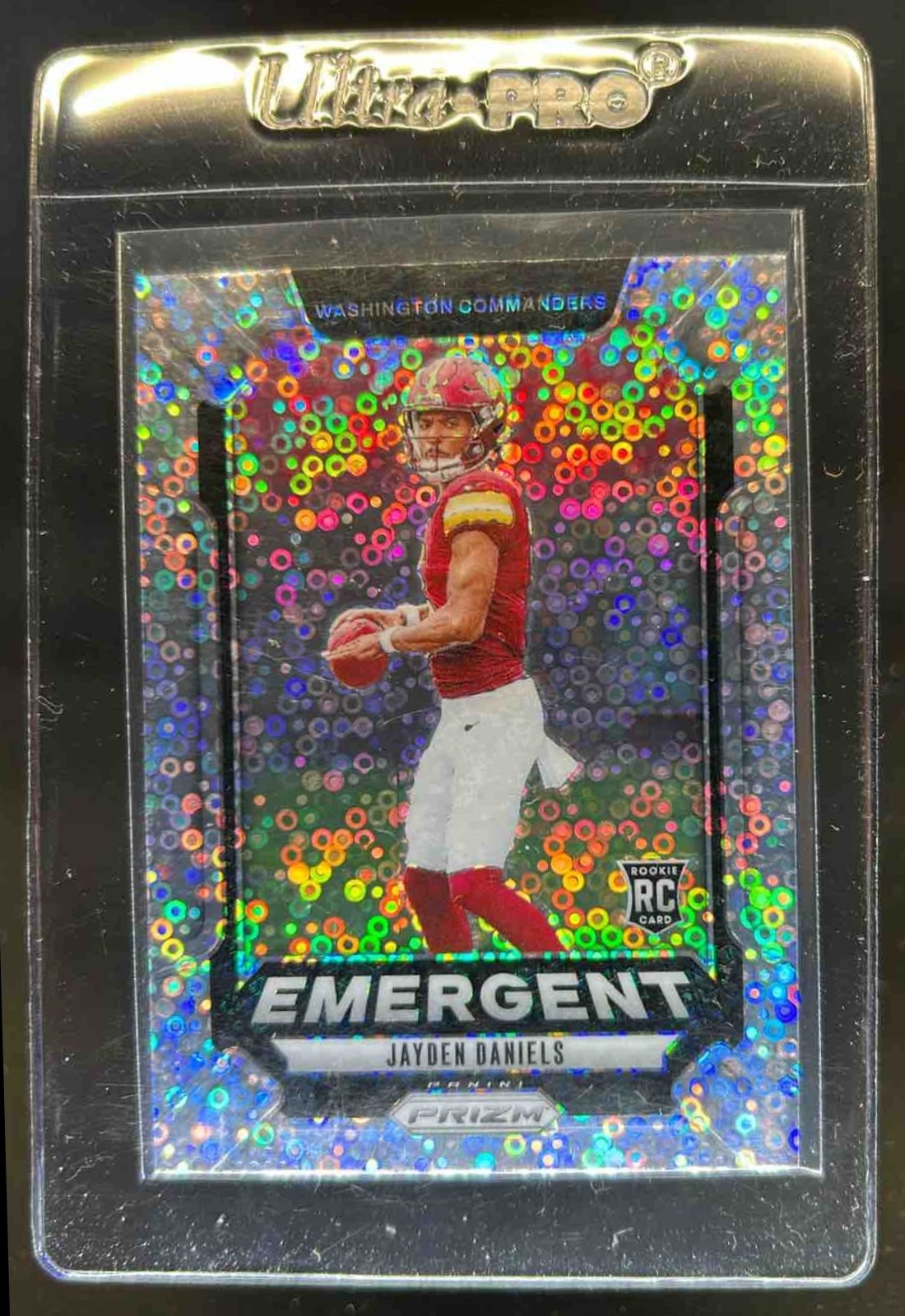 2024 Prizm Jayden Daniels Emergent RC No Huddle Rookie #2 Commanders