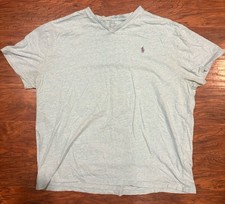 New Polo Ralph Lauren Men  s Blue V  Neck Classic Fit T  Shirt Size XL