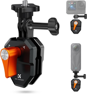 K&F CONCEPT Motorcycle Windshield Clip Mount for GoPro Hero 13/12/11/10/9 Black