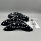 MGP Brake Caliper Covers 2000-2008 Chevrolet Silverado Black Silver 14002SSILBK
