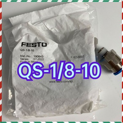 QS-1/8-10 10PCS NEW Festo QS-1/8-10 190643 Push-in Fitting QS-1/8-10 Fast ship #