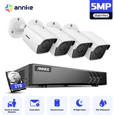 ANNKE 8CH DVR 5MP CCTV Security Camera System Outdoor Night Vision H.265+ 2TB