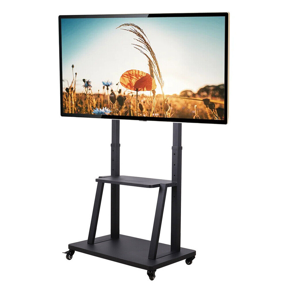 Large Heavy Duty Mobile TV Stand Floor Standing Cart Television Mount fr 32100" eBay