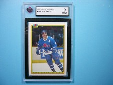 1990/91 BOWMAN NHL HOCKEY CARD #169 JOE SAKIC KSA 9 MINT SHARP!! TOPPS BOWMAN