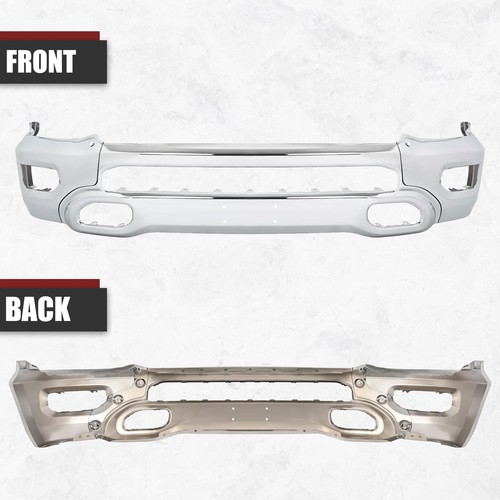 Chrome Front Bumper Face Bar W/ Fog Light Holes For Ram 1500 2019-2024 - Picture 7 of 24