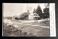 1906 GRAND TRUNK RAILWAY RPPC POSTCARD CLARKSON'S DEPOT  MISSISSAUGA ONTARIO