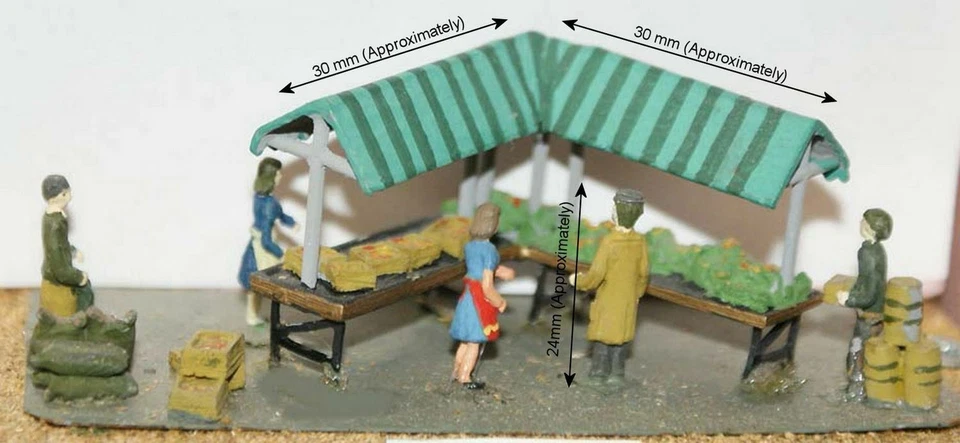 Market Scene F3 UNPAINTED OO Scale Langley Models Kit People Figures 1/76 - Image 3 of 3