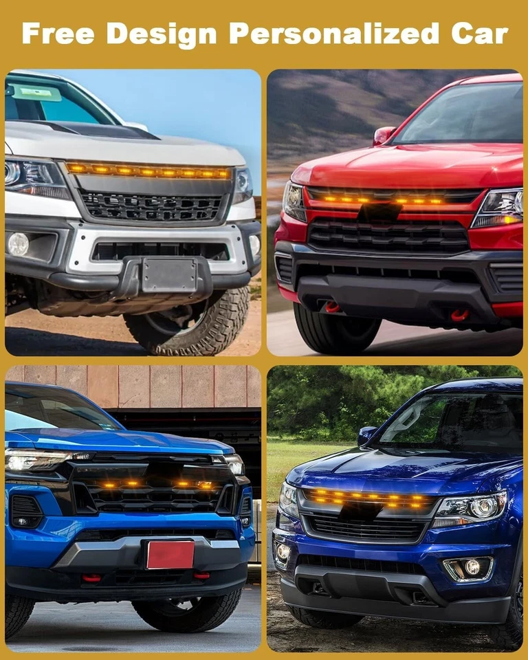 LED Grill Light for Chevrolet Colorado 2015-2024 Raptor Grill Lights Accessories - Image 4 of 4