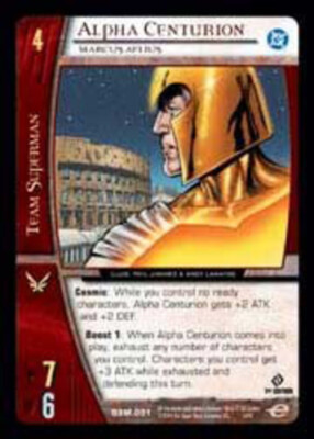 VS System: Alpha Centurion, Marcus Aelius - Foil [Played] DC Superman Man of Ste