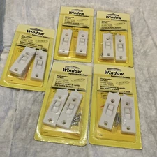 White Vinyl Vertical Hung Sliding Window Lock Lot Of(5)(2packs)Equaling 10 Locks