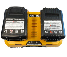 Lot of 2 FOR DEWALT 20V 8.0 AH Lithium-Ion Batteries W/ Dual Charger
