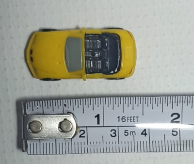MICRO MACHINES VTG 1997 BMW Z3 ROADSTER CONVERTIBLE YELLOW MINI