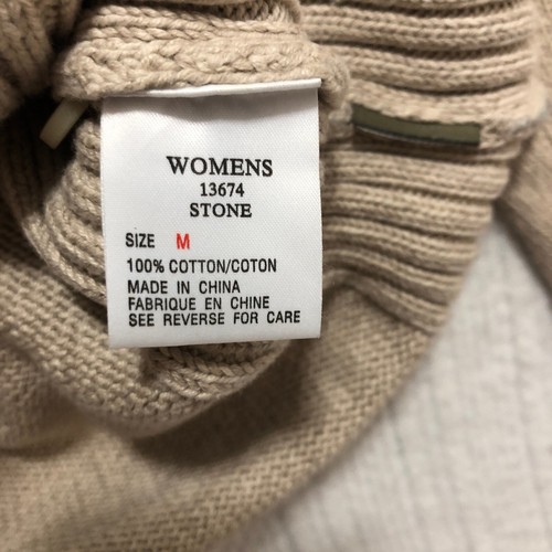 Woolrich Button Mock Neck Pullover Sweater Ribbed Trim Casual Top Medium - Imagen 5 de 8