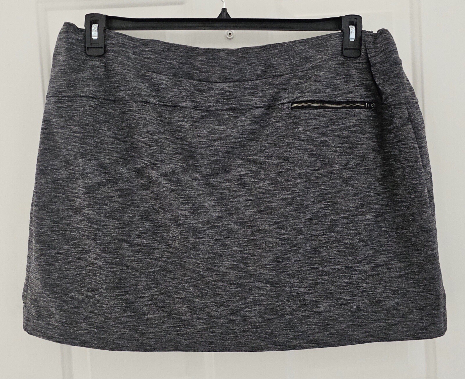 Athleta Drawstring Skort Heather Gray Zippered Po… - image 1