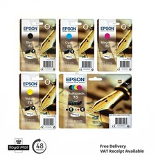 Epson 16 CMYK Ink Cartridges for WorkForce Printers WF-2630WF,  WF-2510WF Lot