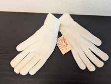 Vtg Helanca Womens White Nylon Stretch Gloves 1950's-1960's Nylon Yarn NWT