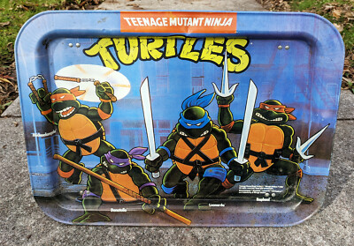 Vintage Teenage Mutant Ninja Turtles Metal TV Tray Table TMNT