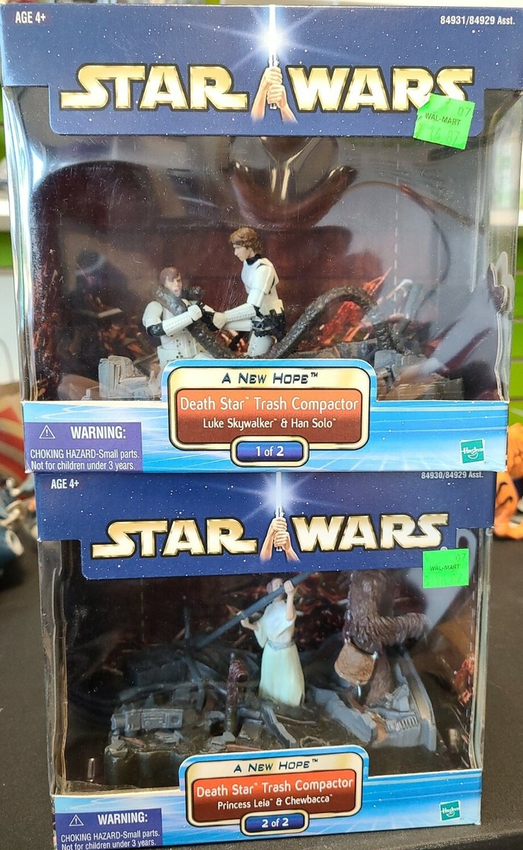 Star Wars DEATH STAR TRASH COMPACTOR Scene Set - 2 Dioramas 2002