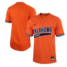 Oklahoma State Cowboys Nike Orange Two-Button Official NCAA Baseball Jersey