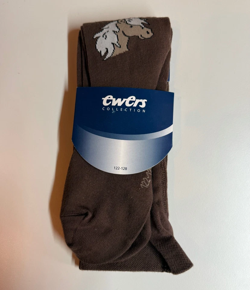 Ewers Kinder Strumpfhose PFERD braun/beige - Gr. 122-128 - Bild 2 von 2