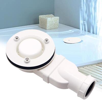 Low Profile Shower Base Drain Side Drain for Swimming Pools White