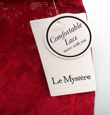 LE MYSTERE~Large / 10~3232~Merlot STRETCH LACE Brief Panty | eBay