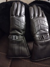 Woman's Winter Black Long Gloves Sm Lined 13 In Long