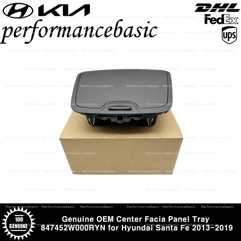 Bandeja de panel facial central original OEM 847452W000RYN para Hyundai Santa Fe 2013-2019 Foto 3 de 4