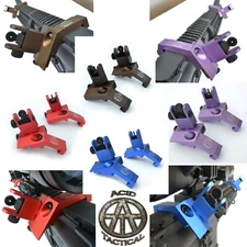 45 Degree Metal Gun Sights Rifle Flip up Anodized Red, Blue, Black, Green,Purple