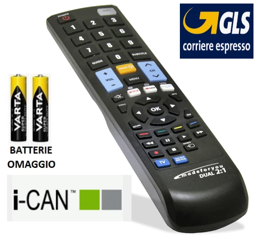 TELECOMANDO UNIVERSALE I-CAN; CLICCA SUL TUO MODELLO E LO RICEVERAI GIA' PRONTO - Immagine 2 di 2