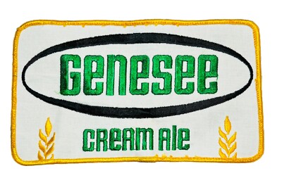 Vintage Genesee Cream Ale Beer Patch Embroidered Sew On Patch Large Breweriana
