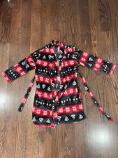 Boys Kids Joe Boxer Red  Black Bath Robe Sleepwear Size M 8