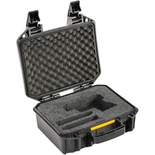 Pelican Vault V100PF1 Universal Pistol Case with Custom Pre-cut Foam - Black