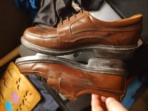 Barrington 11D Brown Oxford Men's Dress Shoes Italy 74525 Comfort Line - Picture 3 of 20